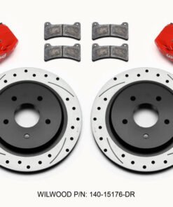 Wilwood DPC56 Rear Caliper & Rotor Kit Red Corvette All C5 / Base C6 1997-2013