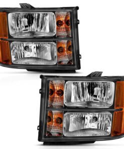 ANZO 2007-2013 Gmc Sierra 1500 Crystal Headlight  Black Amber