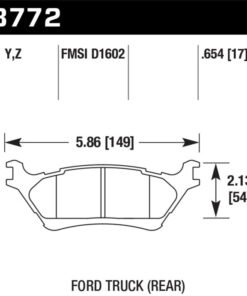 Hawk 12-16 Ford F-150 Performance Ceramic Street Rear Brake Pads