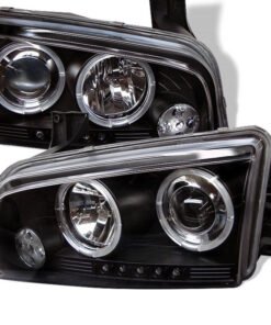 Spyder Dodge Charger 06-10 Projector Headlights Halogen Only - LED Halo LED Blk PRO-YD-DCH05-LED-BK