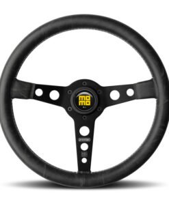 Momo Prototip Heritage Steering Wheel 350 mm - Black Leather/White Stitch/Black Spokes