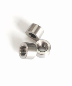 Ticon Industries 1/8in NPT Titanium Sensor Bung 1.5in to 5in Tubing - Coped End