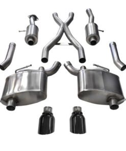 Corsa 15-16 Jeep Grand Cherokee Black 2.5in Dual Rear Exit Cat-Back Exhaust