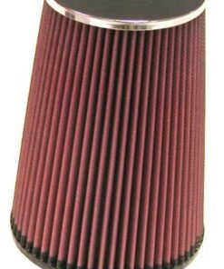 K&N Universal ChromeRound Tapered Air Filter 3in Flange ID / 6in Base OD / 4.5in Top OD / 8in Height