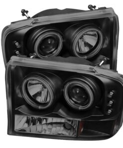 Spyder Ford F250 Super Duty 99-04 Projector V 2 CCFL Halo LED Blk Smke PRO-YD-FF25099-1P-G2-CCFL-BSM