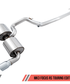 AWE Tuning Ford Focus RS Touring Edition Cat-back Exhaust- Resonated - Chrome Silver Tips