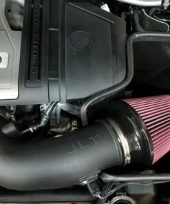 JLT 18-19 Ford Mustang GT Black Textured Cold Air Intake Kit w/Red Filter - Tune Req