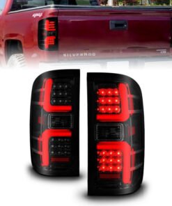 ANZO 15-19 Chevrolet Silverado 2500 HD/3500 HD LED Taillight w/ Sequential Black Housing/Smoke Lens