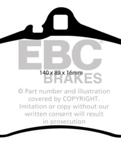 EBC 03-05 Porsche 911 (996) (Cast Iron Rotor only) 3.6 Carrera 4S Orangestuff Front Brake Pads
