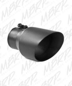 MBRP Universal Tip 4.5in OD 3in Inlet 8in Length Dual Walled Angled Exhaust Tip - Black