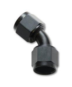 Vibrant -16AN X -16AN Female Flare Swivel 45 Deg Fitting (AN To AN) -Anodized Black Only