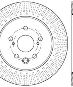 StopTech Lexus 13-15 GS350/14-15 IS350/13-15 GS350H/15 RC350 Right Rear Drilled Sport Brake Rotor