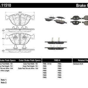 StopTech Performance 06-09 BMW M5 E60 / 07-09 M6 E63/E63 Front Brake Pads