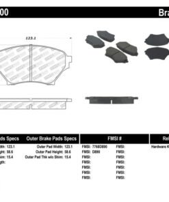 StopTech Performance 01-05 Miata w/ Sport Suspension Front Brake Pads D890