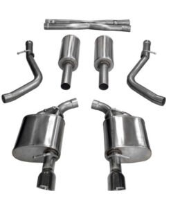 Corsa 17-18 Dodge Charger 5.7L V8 Xtreme Cat-Back Dual Rear Exit w/4.5in Black Tips