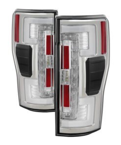 Spyder 17-18 Ford F-250 SD (w/Blind Spot Sensor) LED Tail Lights - Chrm (ALT-YD-FS17BS-LED-C)