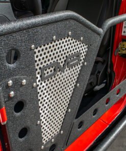 DV8 Offroad Jeep 18+ Wrangler JL / 20+ Gladiator JT Front Rock Doors w/ Perforated Aluminum Mesh