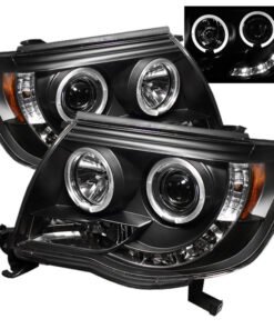 Spyder Toyota Tacoma 05-11 Projector Headlights LED Halo LED Black High H1 Low H1 PRO-YD-TT05-HL-BK