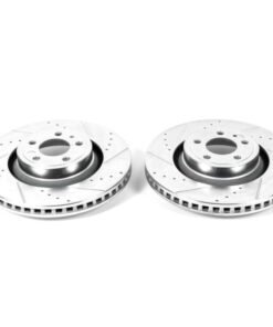 Power Stop 15-19 Ford Mustang Front Evolution Drilled & Slotted Rotors - Pair