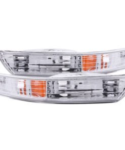 ANZO 1998-2001 Acura Integra Euro Parking Lights Chrome w/ Amber Reflector