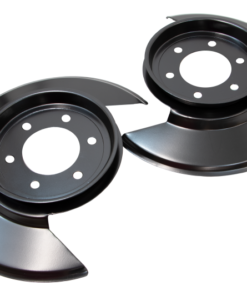 Kentrol 55-83 Jeep CJ Disc Brake Dust Cover Jeep Black Powdercoat Stainless