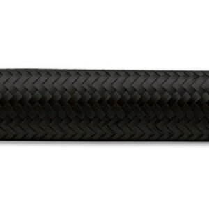 Vibrant -12 AN Black Nylon Braided Flex Hose (20 foot roll)