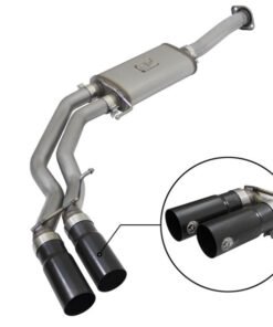 aFe Rebel Exhausts 3in SS Cat-Back 15-16 Ford F-150 EcoBoost V6 2.7/3.5L V8 5.0L w/ Black Tips