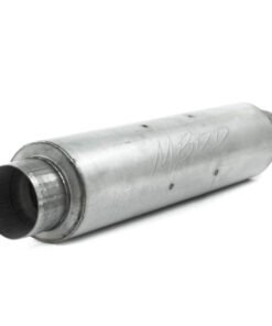 MBRP Universal Quiet Tone Muffler 4in Inlet/Outlet 24in Body 6in Dia 30in Overall Aluminum