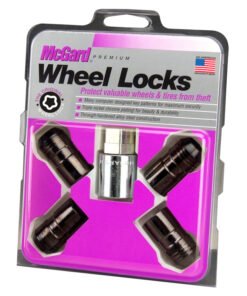 McGard Wheel Lock Nut Set - 4pk. (Cone Seat) M14X1.5 / 21mm & 22mm Dual Hex / 1.639in. L - Black