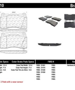 StopTech Performance 04-07 STi / 03-06 Evo / 08-10 Evo / 10+ Camaro Front Brake Pads
