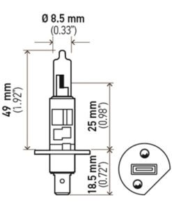 Hella Bulb H1 12V 55W P14.5s T2.5 LONGLIFE