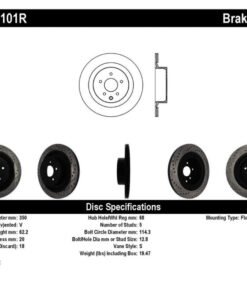 StopTech Infiniti G37 / Nissan 370Z SportStop Slotted & Drilled Rear Right Rotor