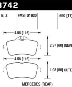 Hawk 12-15 Mercedes-Benz ML350/550 HPS 5.0 Rear Brake Pads