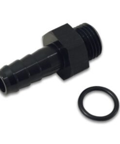 Vibrant Aluminum Male -6AN ORB to 5/16in Barb w/O-Ring - Anodized Black