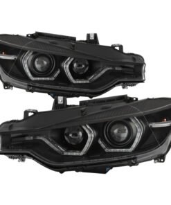 Spyder 12-14 BMW F30 3 Series 4DR Projector Headlights - Black PRO-YD-BMWF3012-AFSHID-BK