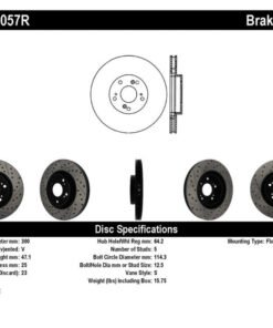 StopTech 02-06 Acura RSX Type S / 06-09 Honda Civic Si Slotted & Drilled Right Front Rotor