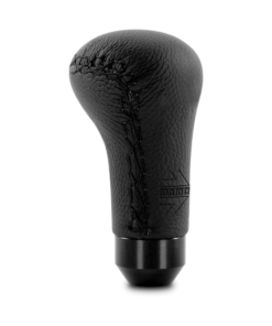 Momo Anatomico Shift Knob - Black Leather, Black Stitching