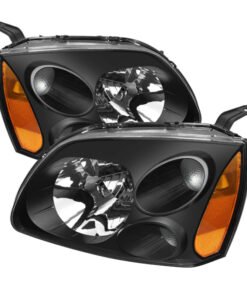 Xtune Mitsubishi Galant 04-08 Amber Crystal Headlights Black HD-JH-MG04-AM-BK