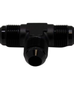 DeatschWerks 8AN Male Flare to 8AN Male Flare to 8AN Male Flare Tee Fitting - Anodized Matte Black