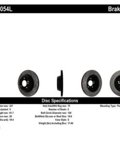 StopTech 00-03 BMW M5 (E39) Slotted & Drilled Left Rear Rotor