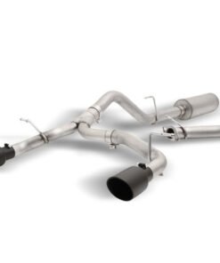 Gibson 2021+ Ford Bronco 4-DR 2.7L 4WD 2.5in Black Elite Cat-Back Dual Split Exhaust - Stainless