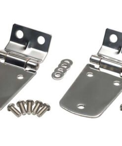 Kentrol 97-06 Jeep Wrangler TJ Hood Hinge Pair - Polished Silver