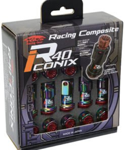 Project Kics 16+4 Locks Neocro R40 Iconix W/ Plastic Cap (Black) - 12X1.25