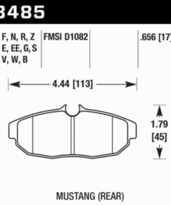 Hawk 05-14 Ford Mustang Rear ER-1 Brake Pad Set