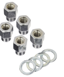 Weld Open End Lug Nuts w/Centered Washers 12mm x 1.5 - 5pk.