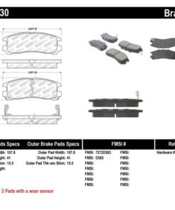 StopTech Performance 4/89-99 Mitsubishi Eclipse GST Rear Brake Pads