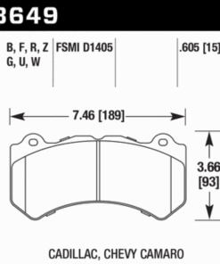 Hawk 14-18 Chevrolet Corvette Front ER-1 Brake Pad Set (J56 brake package)