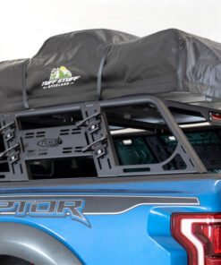 Addictive Desert Designs 2015+ Ford F-150 Overlander Chase Rack w/ 3rd Brake Light - Hammer Black