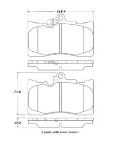 StopTech Street Touring 06 Lexus GS300/430 / 07-08 GS350 Front Brake Pads