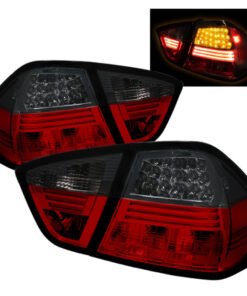 Spyder BMW E90 3-Series 06-08 4Dr LED Tail Lights Red Smoke ALT-YD-BE9006-LED-RS